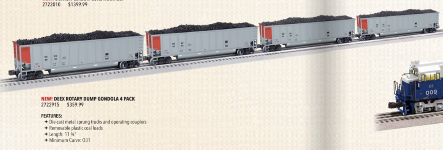 Lionel 2722915 - Rotary Gondola "DEEX" (4-Car)