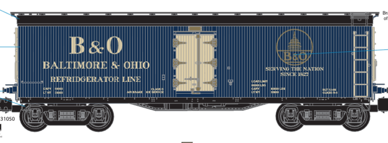 Lionel 2726531 - Milk Car "Baltimore & Ohio" (Blue) - Custom Run for MrMuffin'sTrains