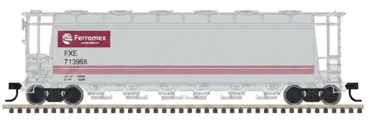 Atlas O 300323FM1 - Master - 6-Bay Cylindrical Hopper Car "Ferromex" - Custom Run for MrMuffin'sTrains