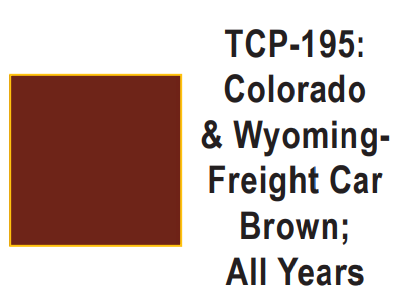 Tru-Color Paint TCP-195 - Colorado & Wyoming - Freight Car Brown; All Years (Solvent-Based Paint)