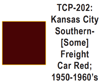 Tru-Color Paint TCP-202 - Kansas City Southern - Some Freight Car Red; 1950-1960's (Solvent-Based Paint)