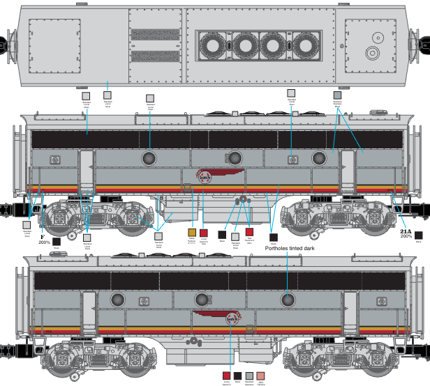 Lionel 2633690 - Legacy High-End Super Chief "Santa Fe" #21 Set - F3's Only - Custom Run for MrMuffin'sTrains