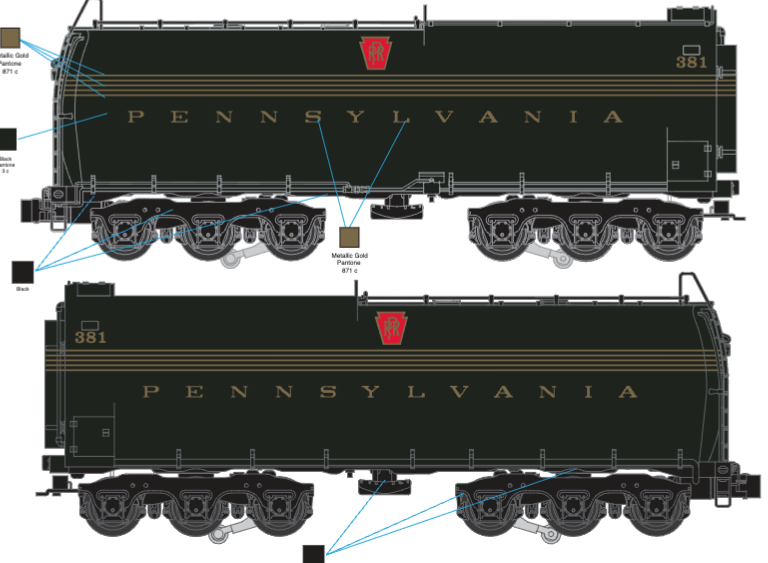 Lionel 2731920 - Legacy - S3 Steam Locomotive "Pennsylvania" - Custom Run for MrMuffin'sTrains