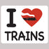 Vinyl Sticker - "I Love Trains" Sticker