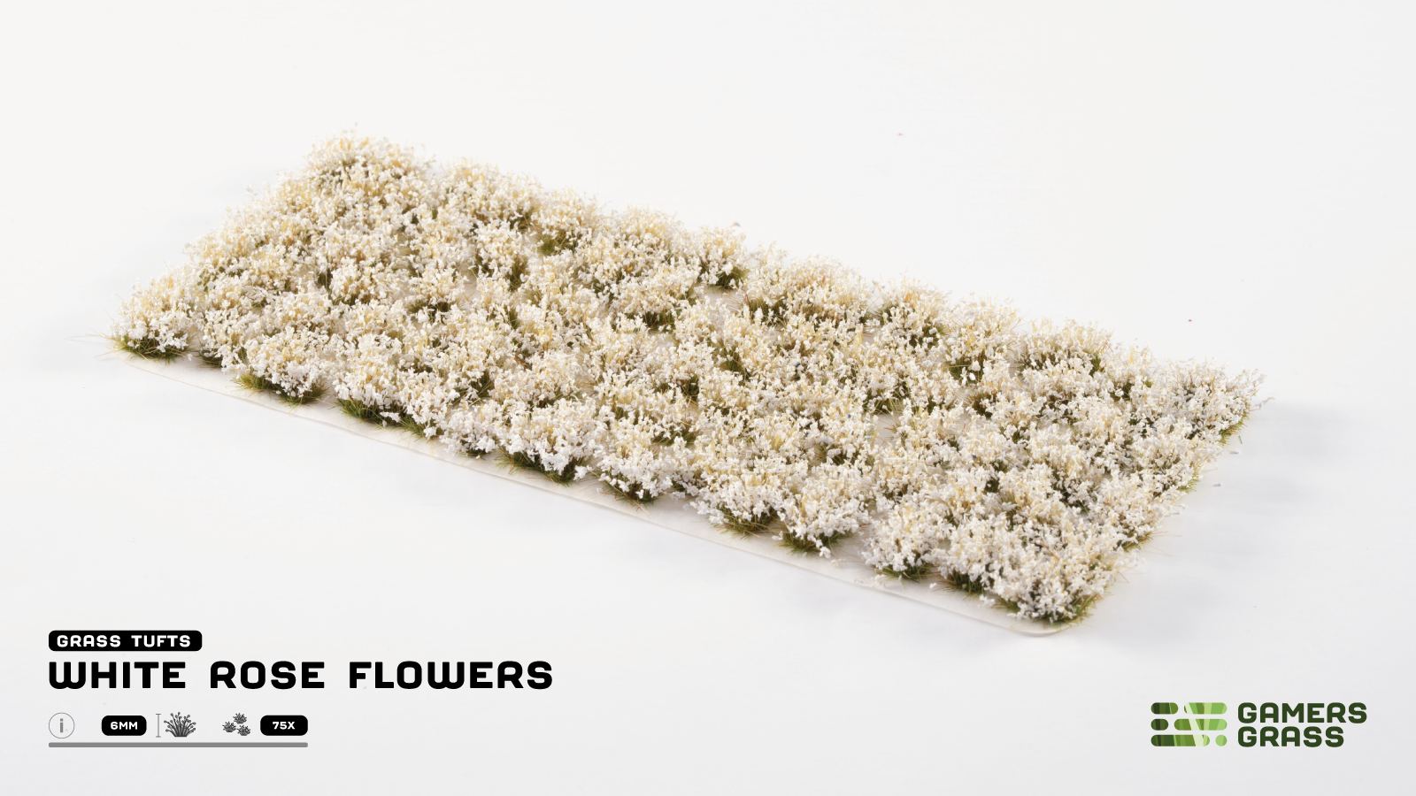 Gamers Grass GGFS-WR - White Rose Flowers
