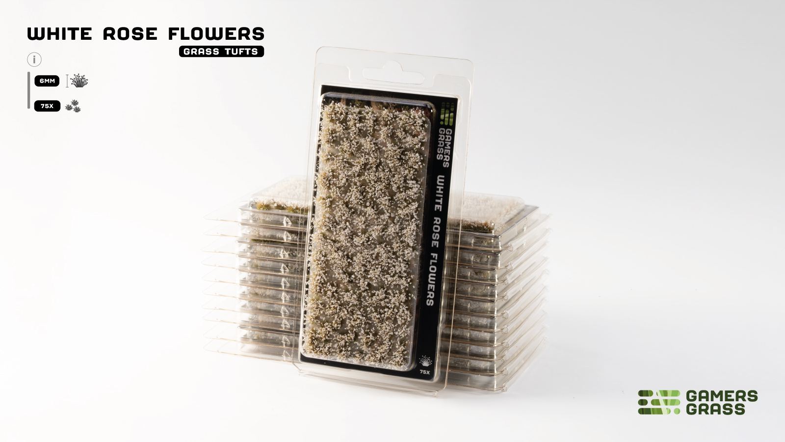 Gamers Grass GGFS-WR - White Rose Flowers