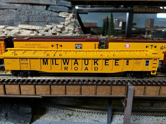 MTH 20-95552 - Premier - Gondola Car "Milwaukee Road" w/ Cover #81547 - Custom Run for MrMuffin'sTrains - MrMuffin'sTrains