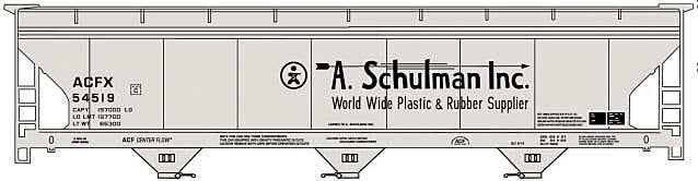 Accurail HO 8176 - Kit - ACF 47' 3-Bay Center-Flow Covered Hoppers Kit (3-Car)