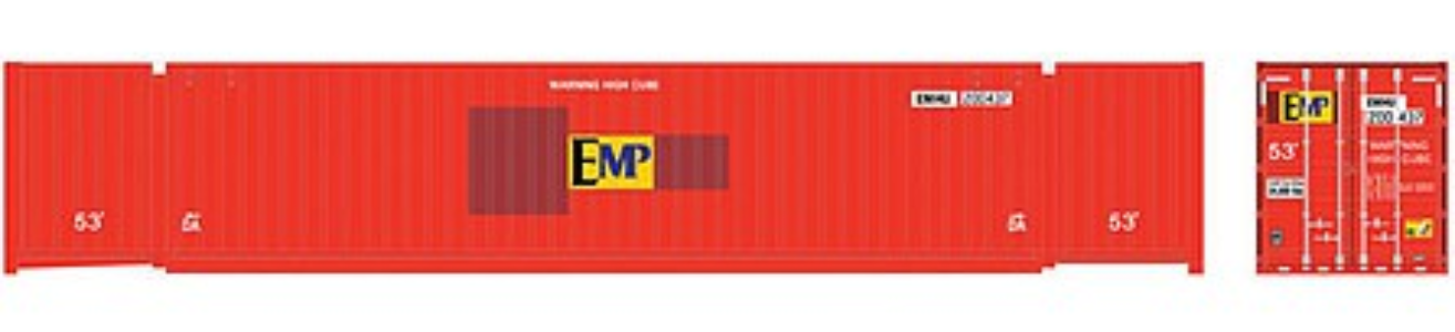 Atlas HO 20006664 - Master - 53' Jindo Containers "EMP" (Ex-Hub) Set #2 (3-Pack)