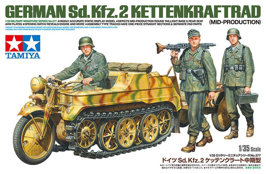 Tamiya 35377 - German Sd.Kfz.2 Kettenkraftrad - Mid Production - 1/35 Scale Model Kit