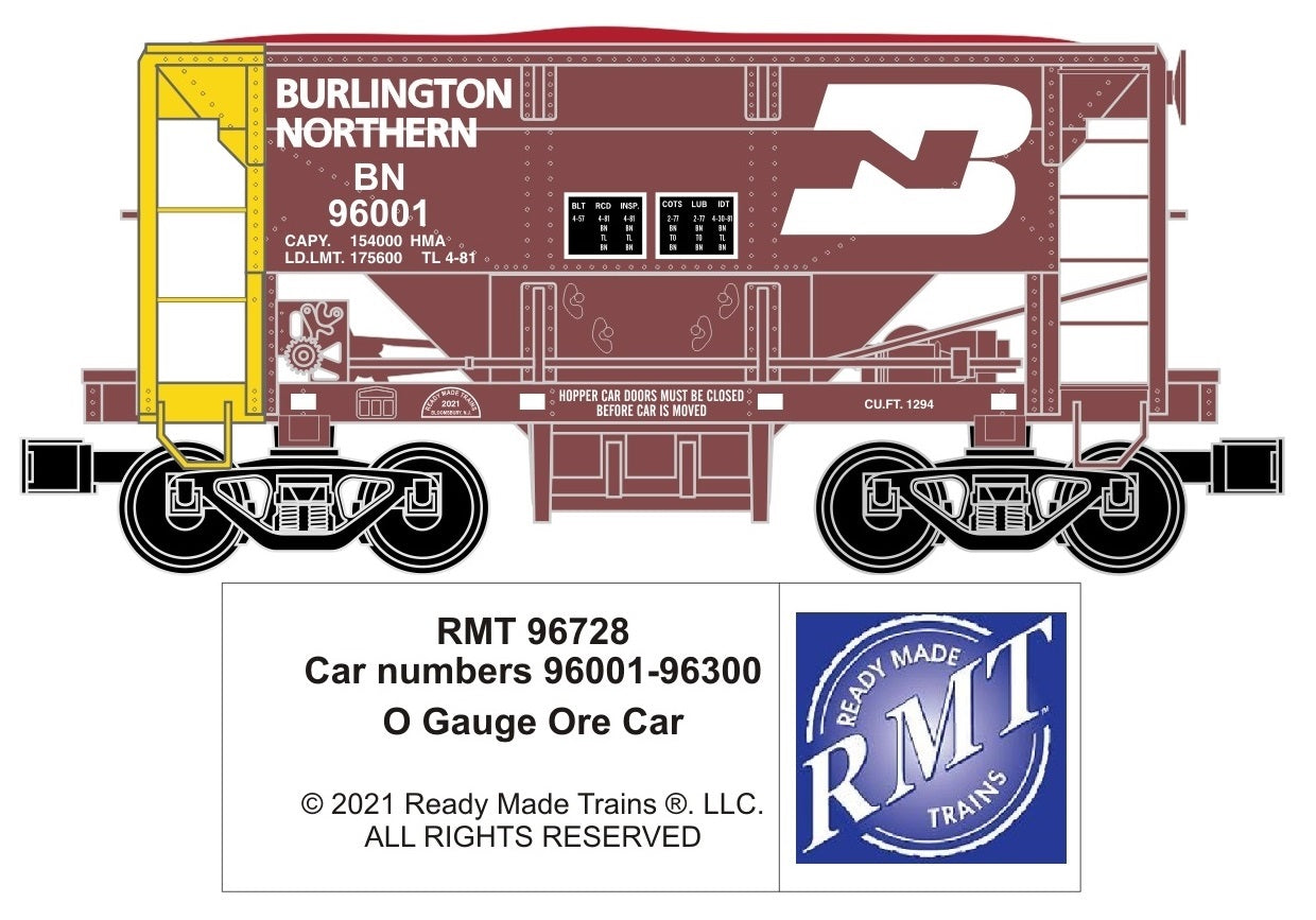Ready Made Trains RMT-96728 - Ore Car "Burlington Northern"
