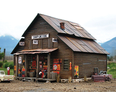 Downtown Deco HO 1047 - County Line Store Building (Kit)