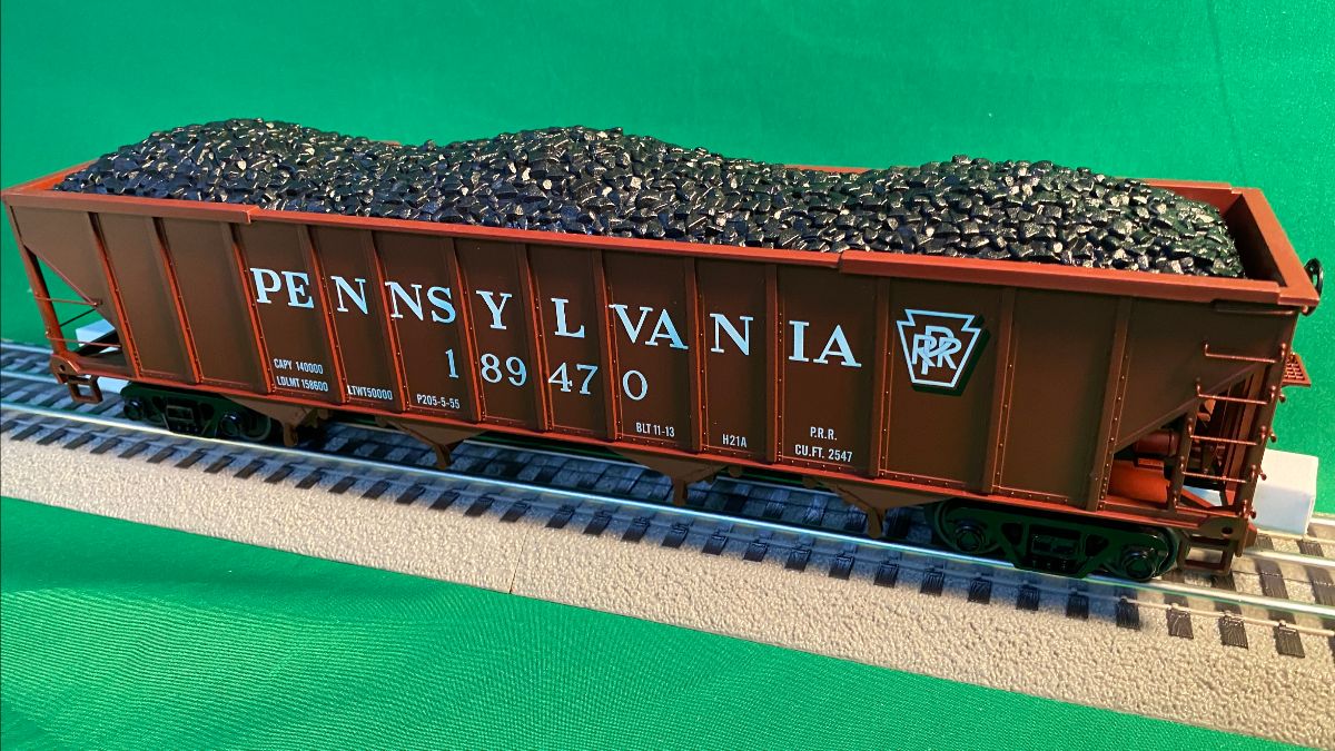 MTH 20-92210 Pennsylvania 4-Bay Hopper Car w/ Coal Load 6 Car Set #2-Second hand-M4990