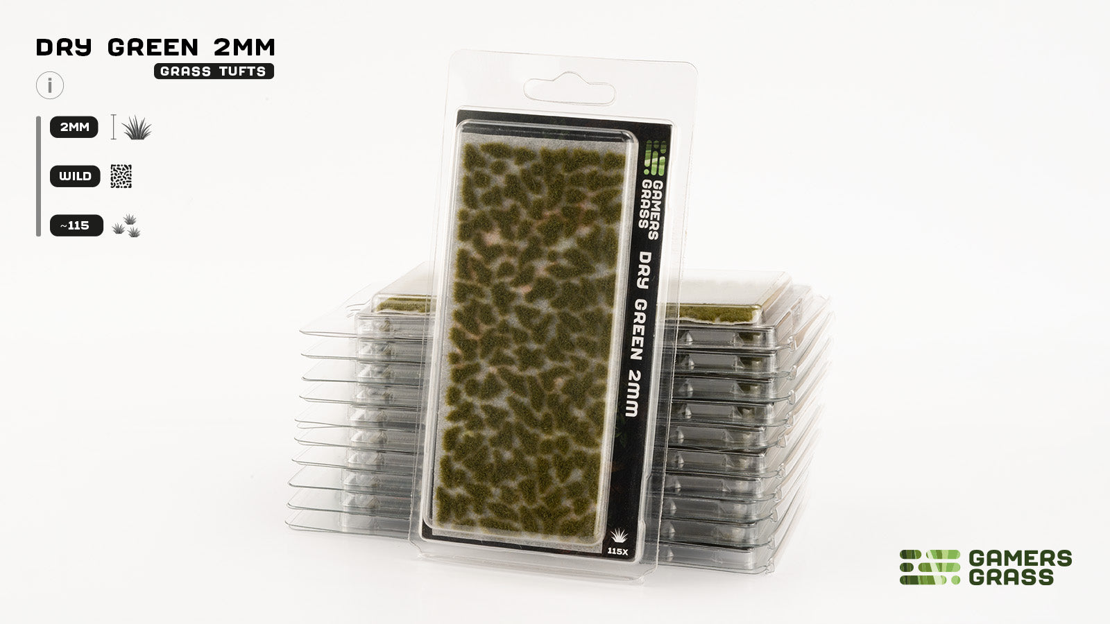 Gamers Grass GG2-DGR - Dry Green 2mm