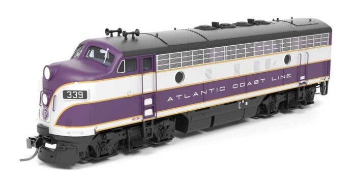 Broadway Limited Imports HO 9650 - EMD F3A/B Diesel Locomotive Set "Atlantic Coast Line" #339, 339B (Purple, Silver, Yellow) w/DCC/Paragon4Sound