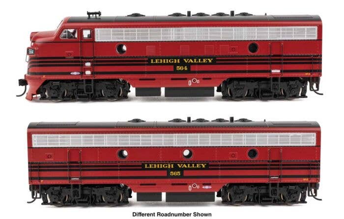 Walthers HO 910-21407 - Mainline - EMD F7 Diesel Locomotive "Lehigh Valley" #568/569 (ESU Sound & DCC)