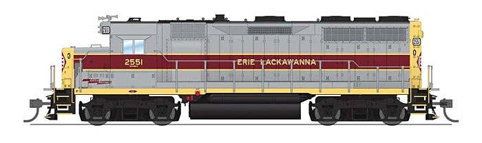 Broadway Limited Imports HO 8922 - EMD GP35 Low Nose Diesel Locomotive "Erie Lackawanna" #2551 (gray, maroon, yellow) w/DCC/Paragon4Sound