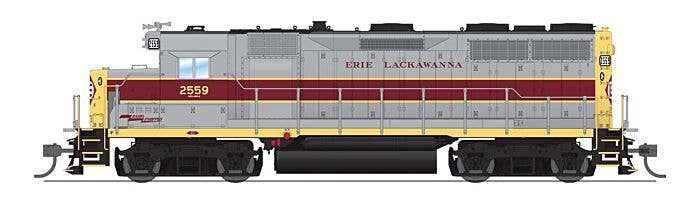 Broadway Limited Imports HO 8924 - EMD GP35 Low Nose Diesel Locomotive "Erie Lackawanna" #2559 (gray, maroon, yellow, As-Delivered Lettering) w/DCC/Paragon4Sound