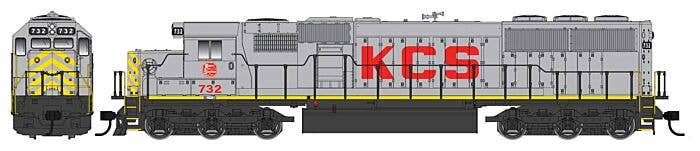 Walthers HO 910-9766 - Mainline - EMD SD60 Spartan Cab Diesel Locomotive "Kansas City Southern" #732 (Standard DC)