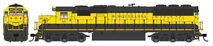 Walthers HO 910-9769 - Mainline - EMD SD60 Spartan Cab Diesel Locomotive "New York, Susquehanna & Western" #3808 (Standard DC)