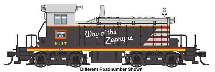 Walthers HO 910-9241 - Mainline - EMD SW1 Diesel Locomotive "Chicago, Burlington & Quincy" #9143 (Standard DC)