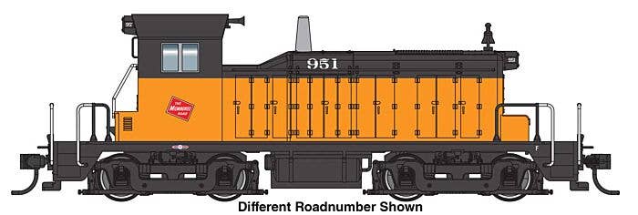 Walthers HO 910-9244 - Mainline - EMD SW1 Diesel Locomotive "Milwaukee Road" #951 (Standard DC)