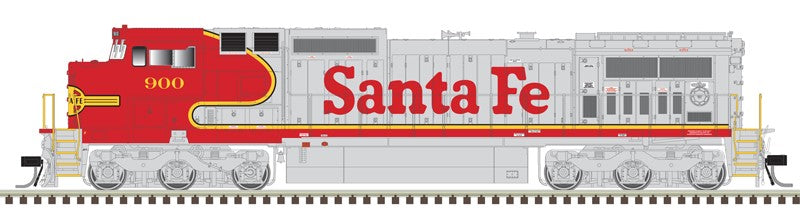 Atlas HO 10004495 - Master Dash 8-40 CW Locomotive - 'Santa Fe' - Silver Model - Sound Ready - #923