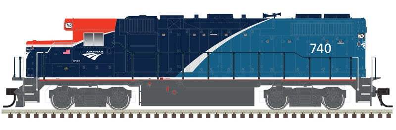 Atlas HO 10004552 - Trainman® GP38-2 Locomotive - 'Amtrak® Phase VII ' - Silver Model - Sound Ready - #742