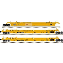Atlas AHO-20006627 HO 53' ARTICULATED WELL CAR SET TTX (FORWARD THINKING SMALL) 728475