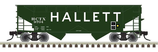Atlas HO 20007444 - Trainman - 2-Bay Offset Hopper "Hallett" (3-Car)