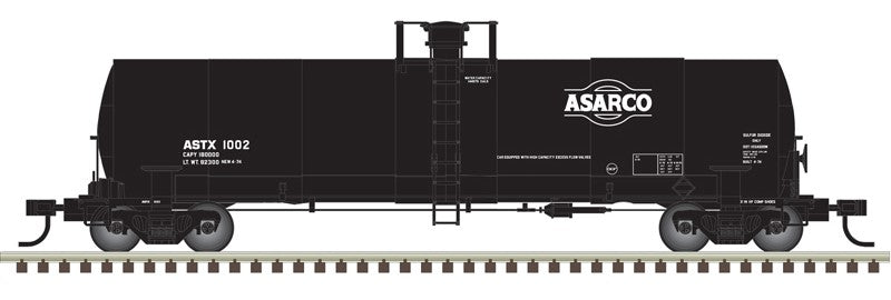 Atlas HO 20007565 - Master 17,360 Gallon Tank Car - 'ASTX (ASARCO)' - #1007