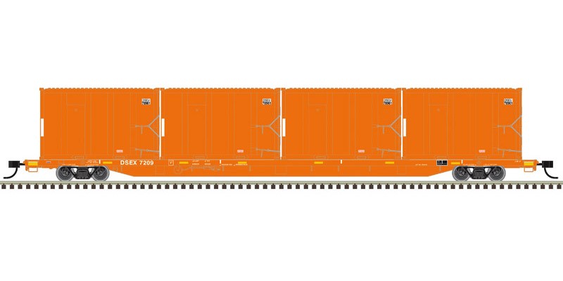 Atlas HO 20007738 - Trainman - 85' Trash Flat Car w/MSW Containters "East Carbon" #7215