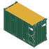 Atlas HO 20007746  - Trainman - 20' High-Cube MSW Containers "USWX" (4-Pack) Set 1