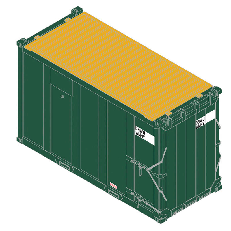 Atlas HO 20007747  - Trainman - 20' High-Cube MSW Containers "USWX" (4-Pack) Set 2