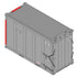 Atlas HO 20007751  - Trainman - 20' High-Cube MSW Containers "AWIU" (4-Pack) Set 2