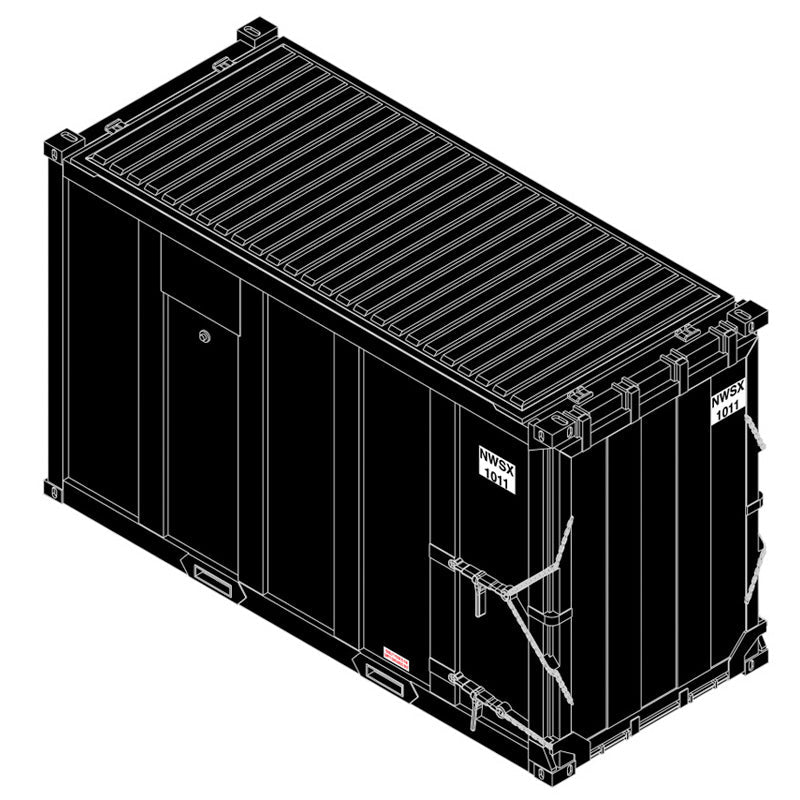 Atlas HO 20007756  - Trainman - 20' High-Cube MSW Containers "NWSX" (4-Pack) Set 1