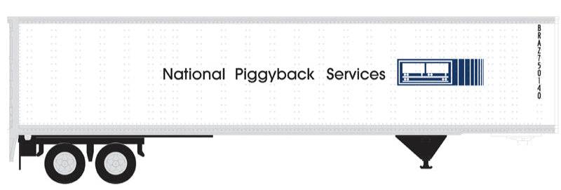 Atlas HO 20007831 - Master - 45' Pines Trailer "National Piggyback Service" #750122