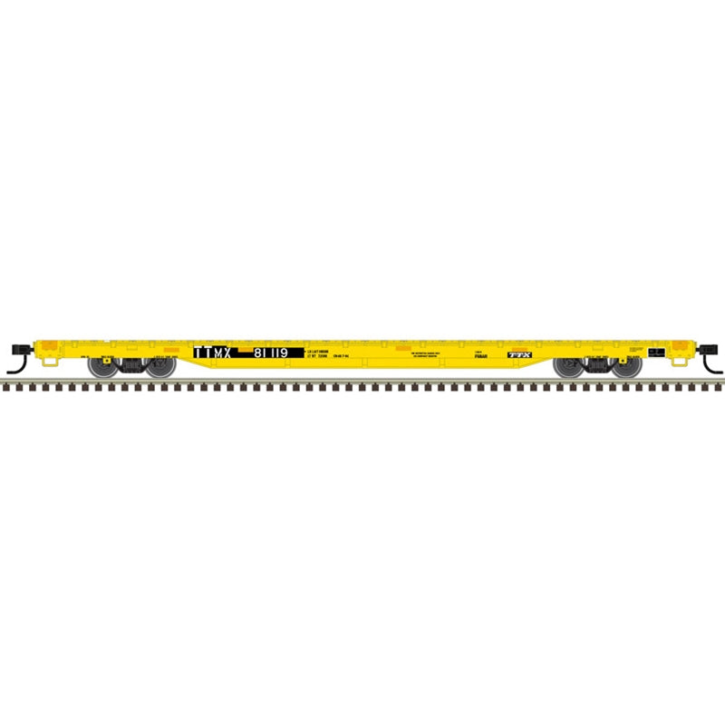 Atlas HO 20007976 - Trainman - 68' Flat Car "TTX " #81124