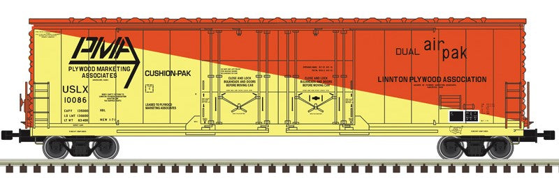 Atlas HO 20008105  - Master - 53' Evans Double Plug Door Boxcar "Plywood Marketing Associates" #10163  (USLX)