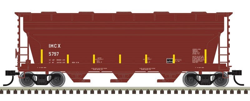 Atlas HO 20008107  - Trainman - ACF 3560 Covered Hopper "IMCX" #5797  (w/conspic stripes)