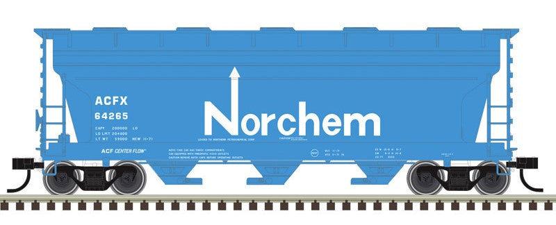 Atlas HO 20008116  - Trainman - ACF 3560 Covered Hopper "Norchem" #64265 