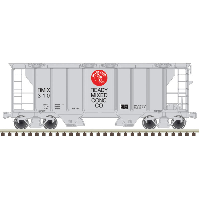 Atlas HO 20008180 - Trainman - PS-2 Hopper "Ready-Mixed Concrete" #312 (RMIX)
