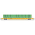 Atlas HO 20008203 - HO F89J Flat Car "PTTX Yellow" #602062 (w/ Conspicuity w/deck risers & green pipe load)