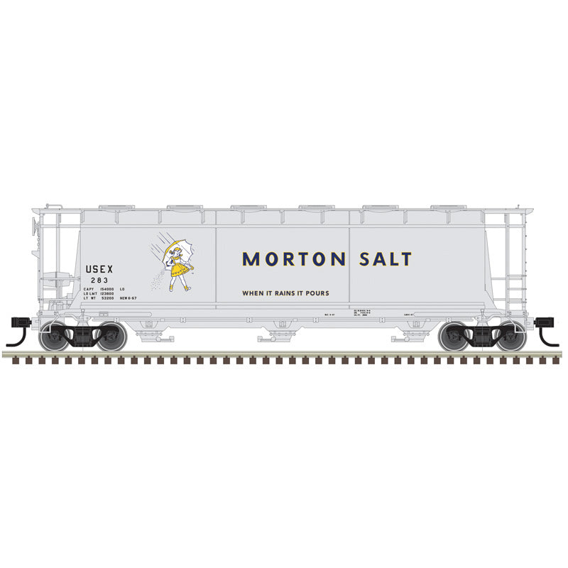 Atlas HO 20008214 - 3 Bay Cylindrical Hopper "Morton Salt" #283 (USEX)