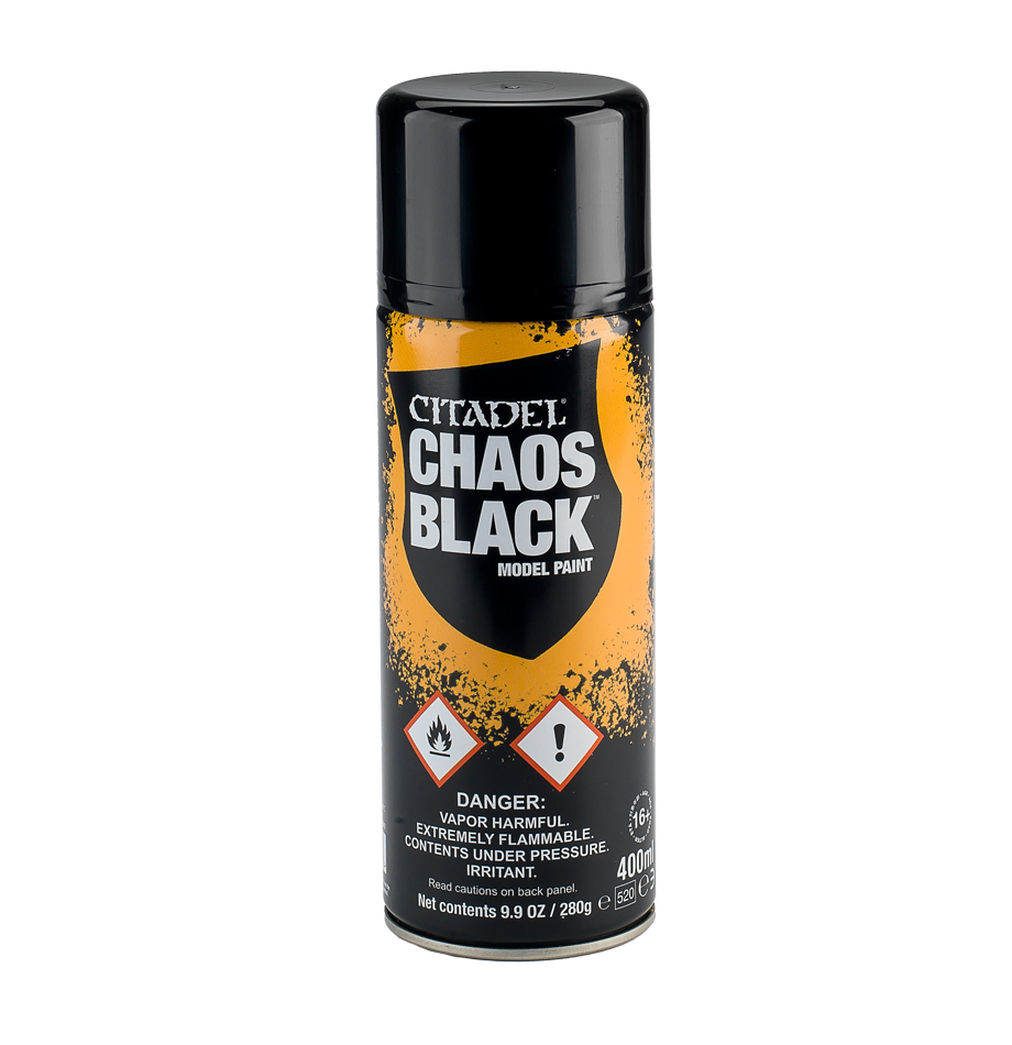Games Workshop 62-02 - Spray: Chaos Black (400 ml) - MrMuffin'sTrains