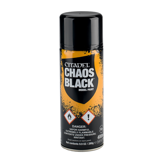 Games Workshop 62-02 - Spray: Chaos Black (400 ml) - MrMuffin'sTrains