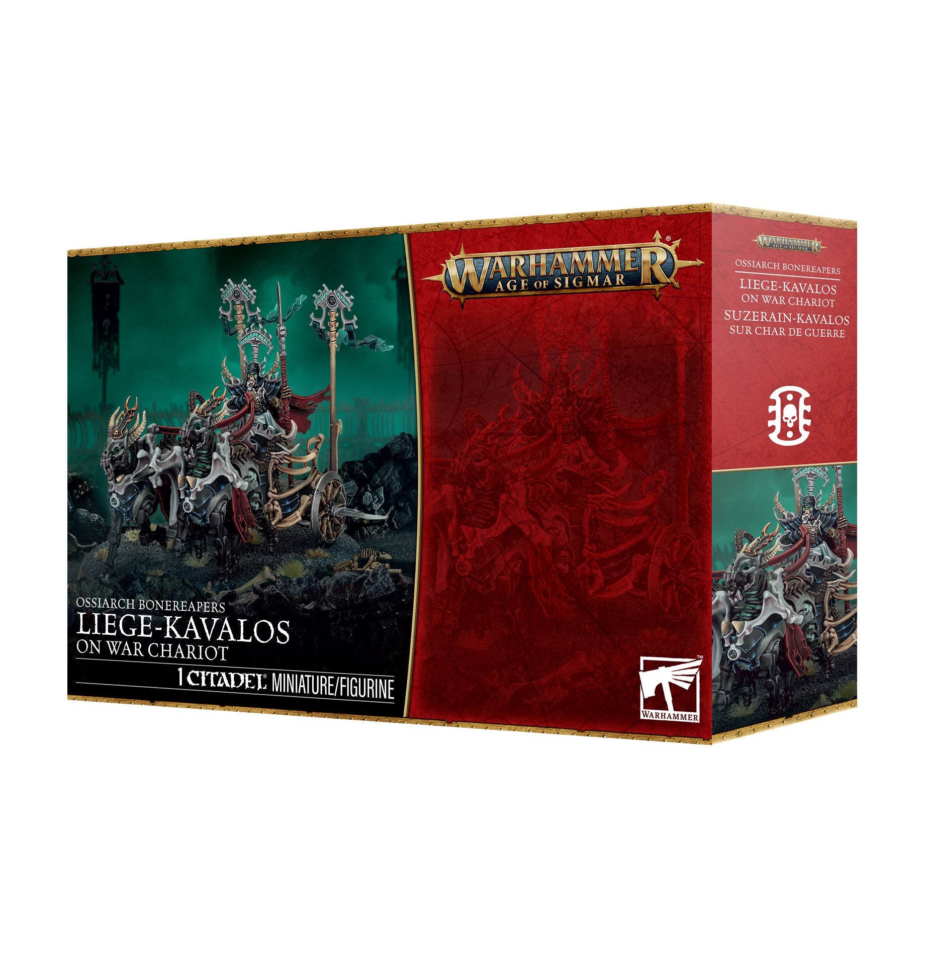 Games Workshop 94-36 - Age of Sigmar - Ossiarch Bonereapers: Liege-Kavalos On War Chariot - MrMuffin'sTrains