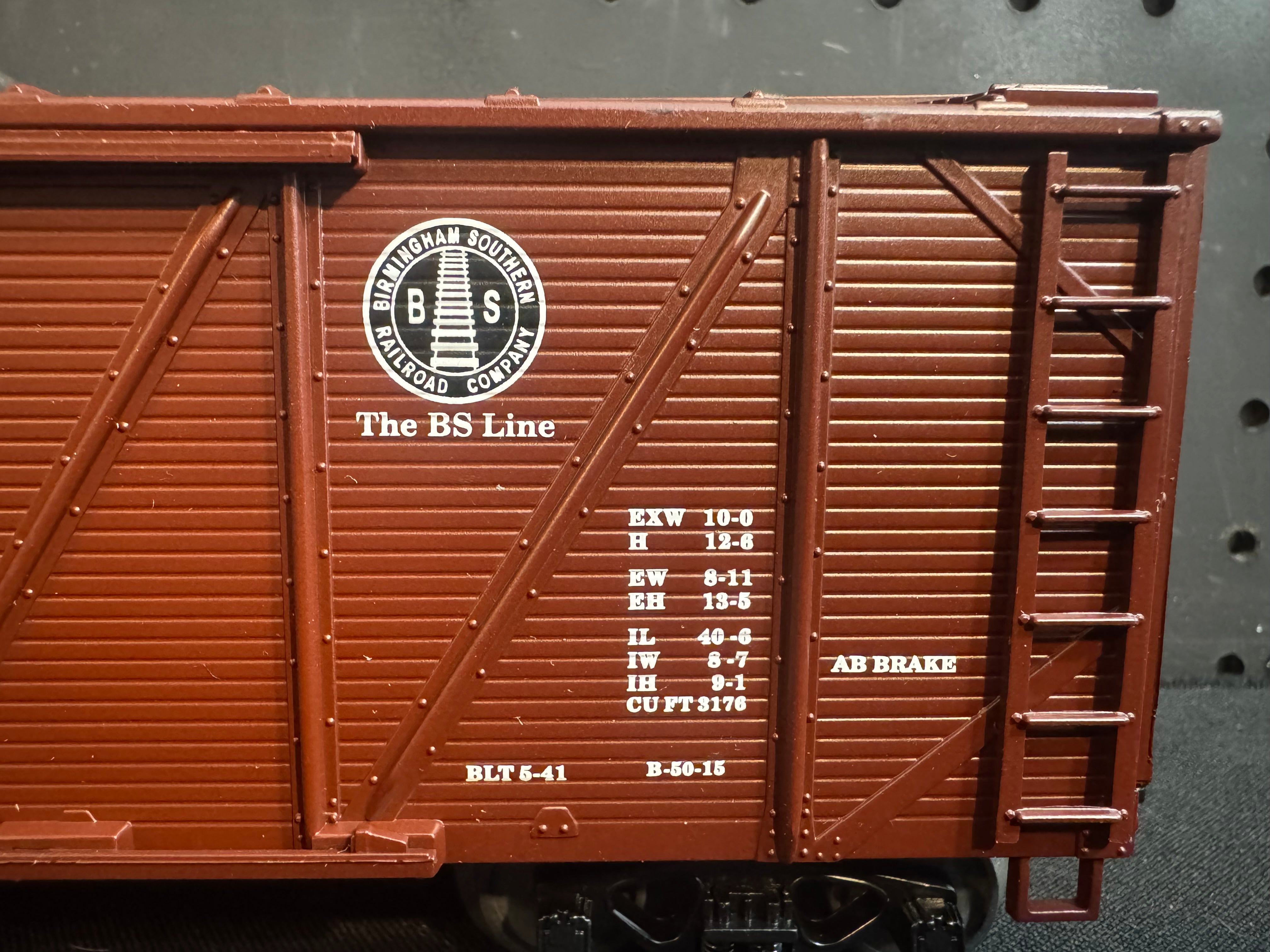 MTH 20-9945BS - 40’ USRA Single Sheathed Box Car "Birmingham Southern - The BS Line" - Custom Run for MrMuffin'sTrains