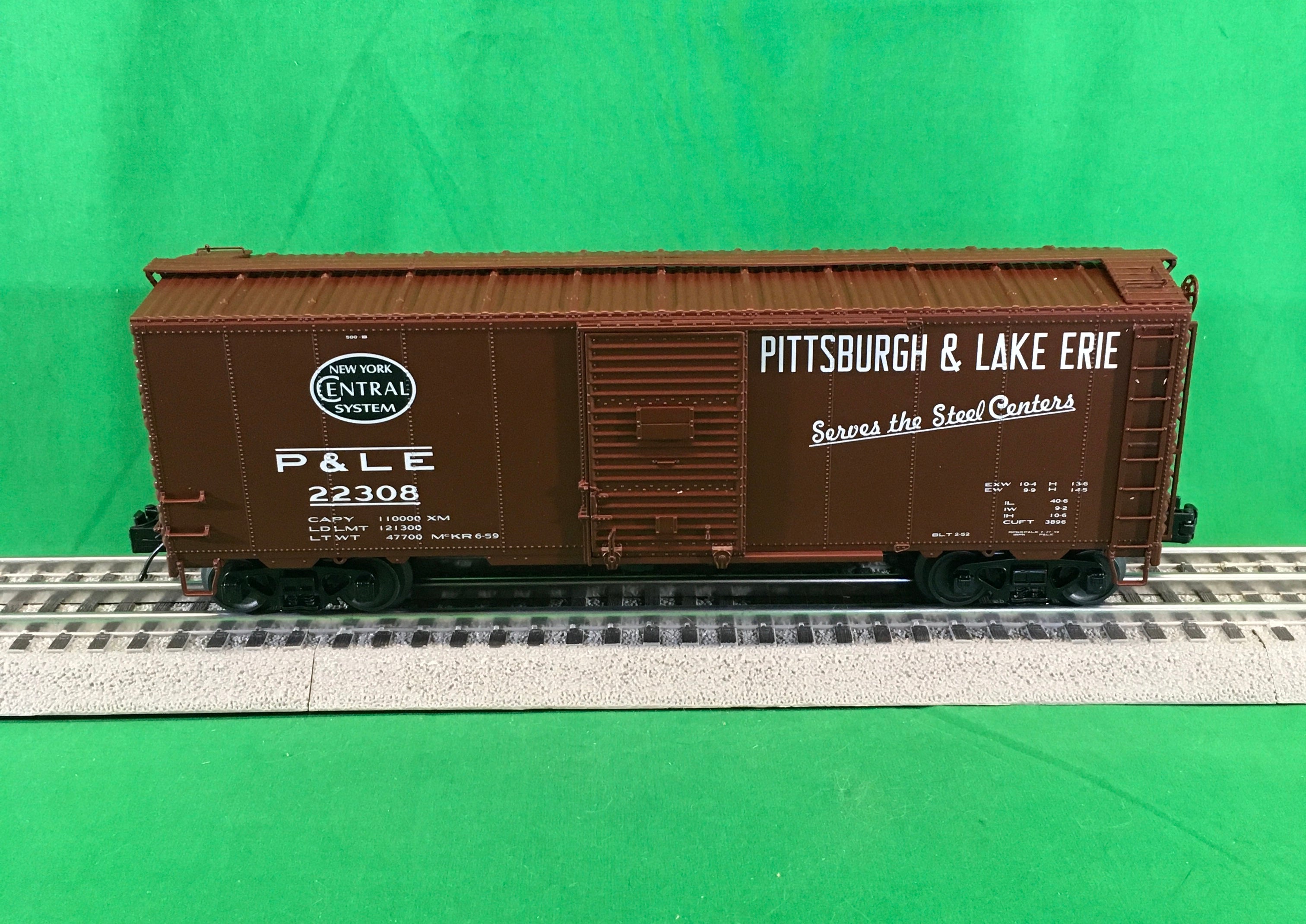 MTH 20-99413 - 40' AAR Box Car "New York Central / Pittsburgh & Lake Erie" #22308 - Custom Run for MrMuffin'sTrains