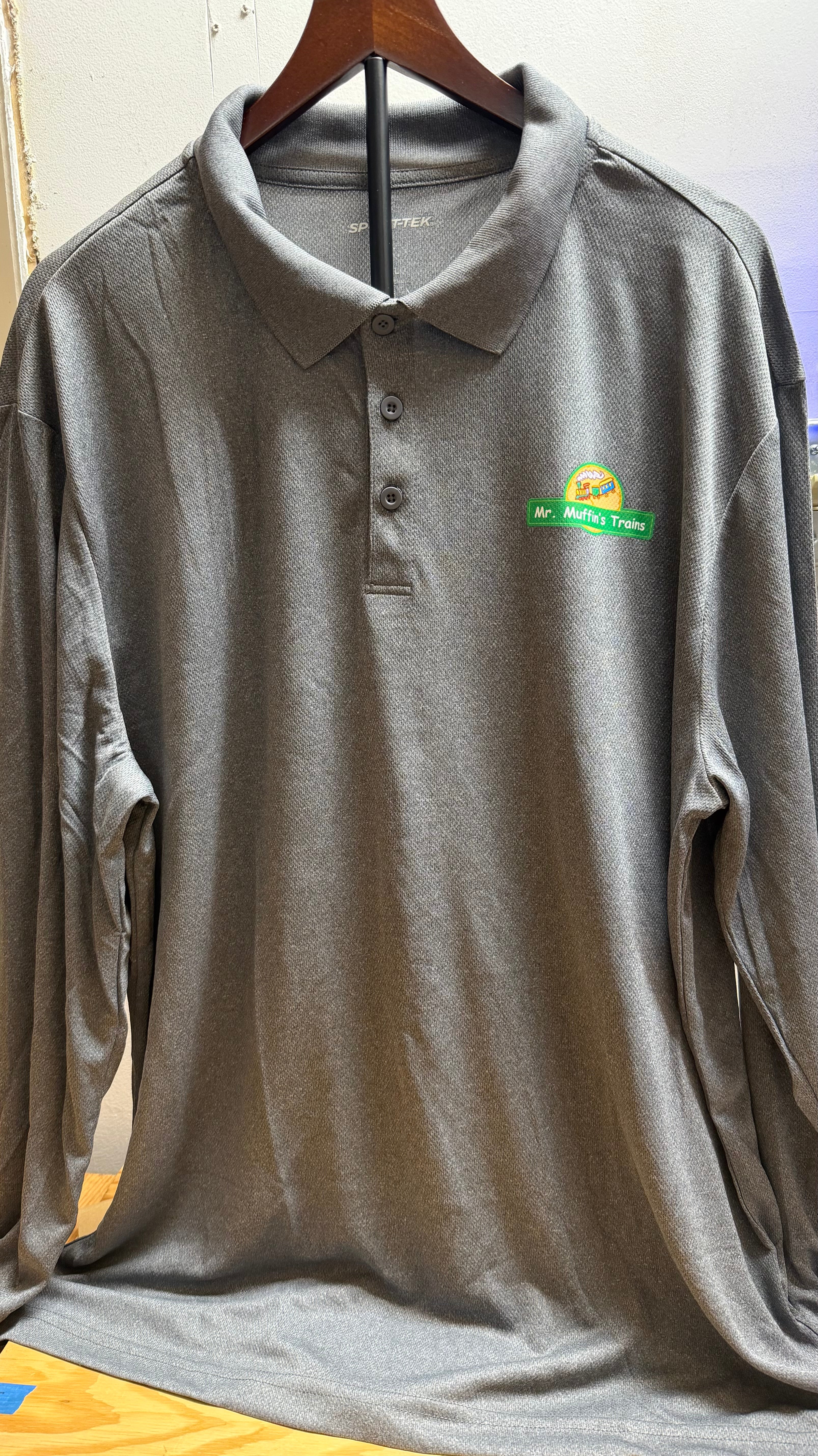 T-Shirt - "Mr.Muffin's" Logo Grey Polo